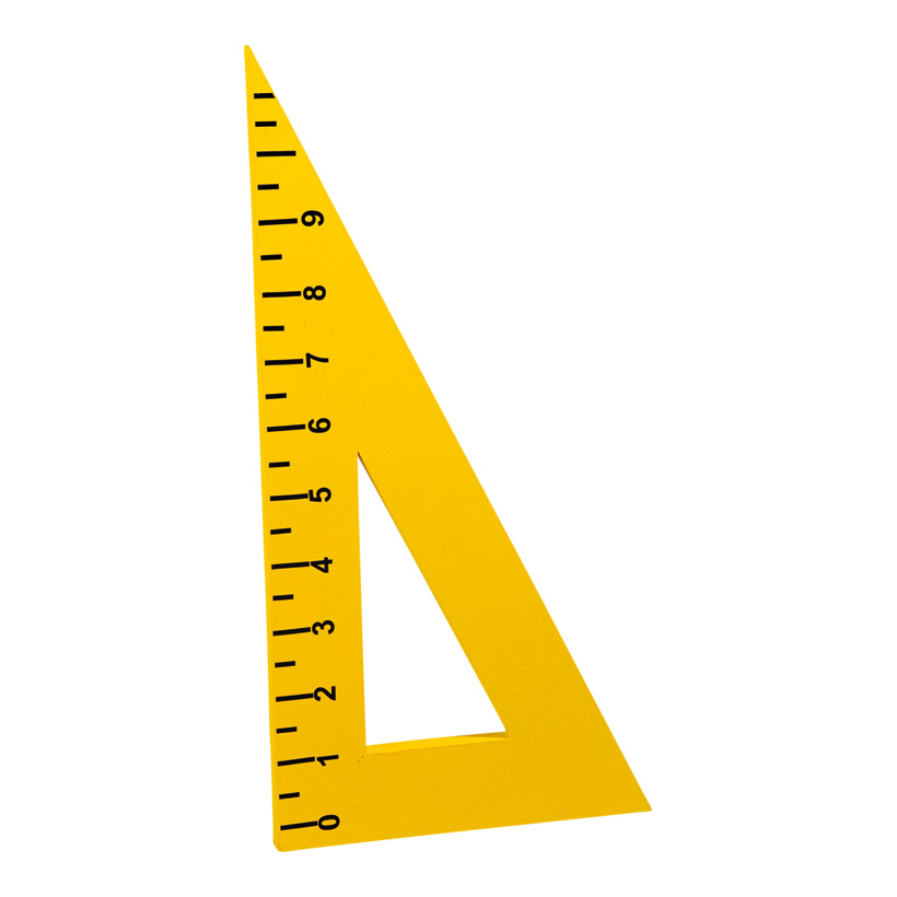 Ruler, triangle 60x30cm yellow