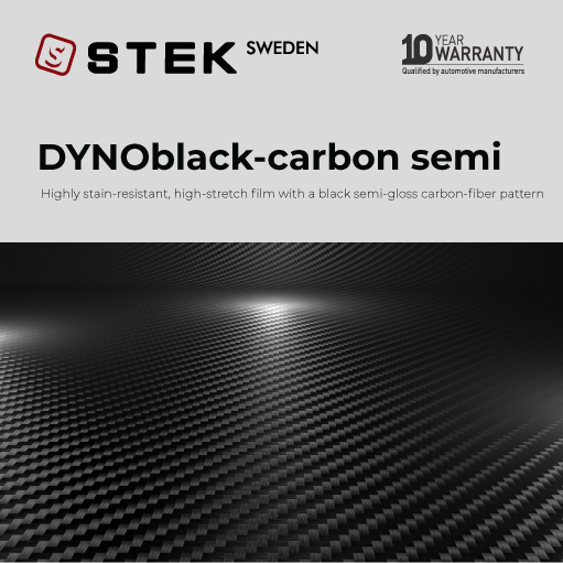 STEK DYNOblack-carbon semi | Svart satin kolfiber