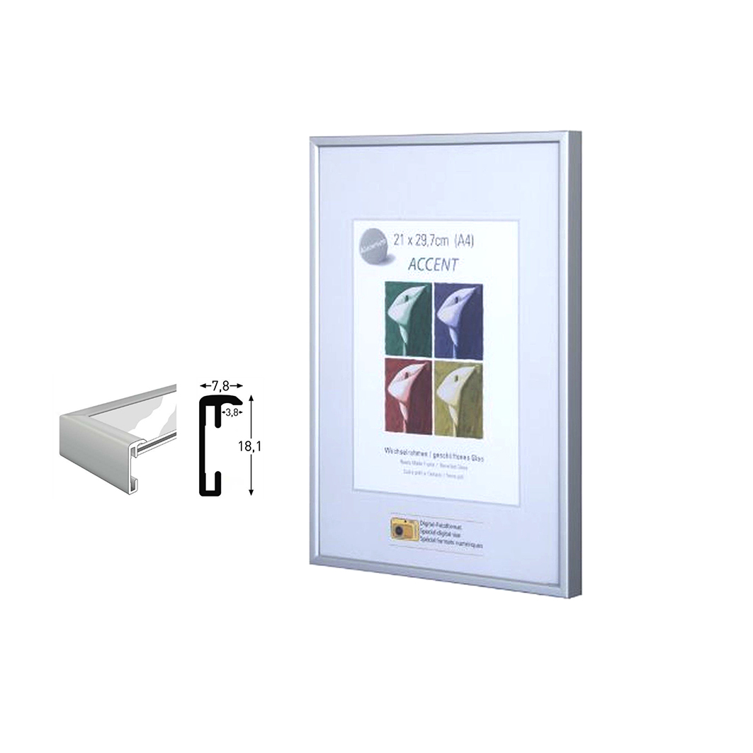 Aluminium ram med glas