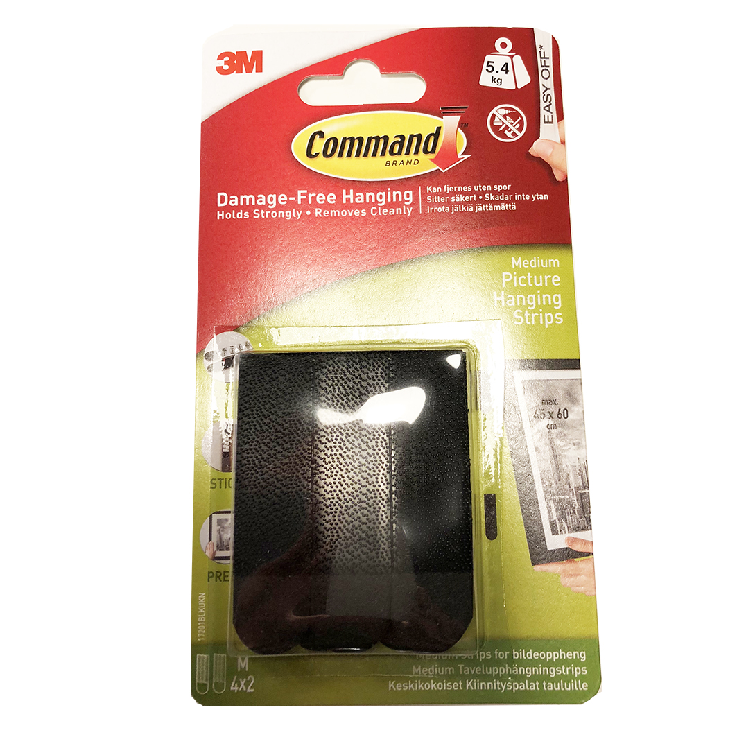 Command Picture Hanging Strips Black