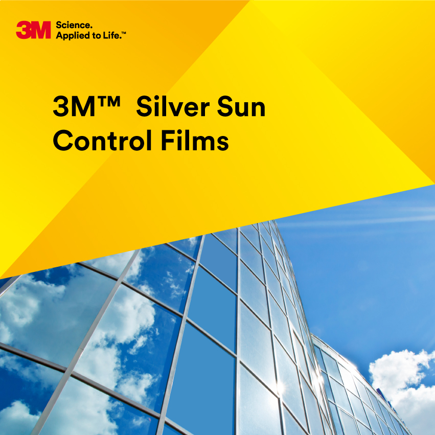 3M™ Solskyddsfilm traditionell Silver 15 Plastic Interiör 122 cm