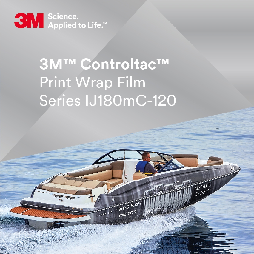 3M™ Controltac™ IJ180mC-120 Gloss Silver