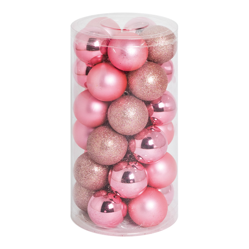 Julkulor 30st 6cm Rosa