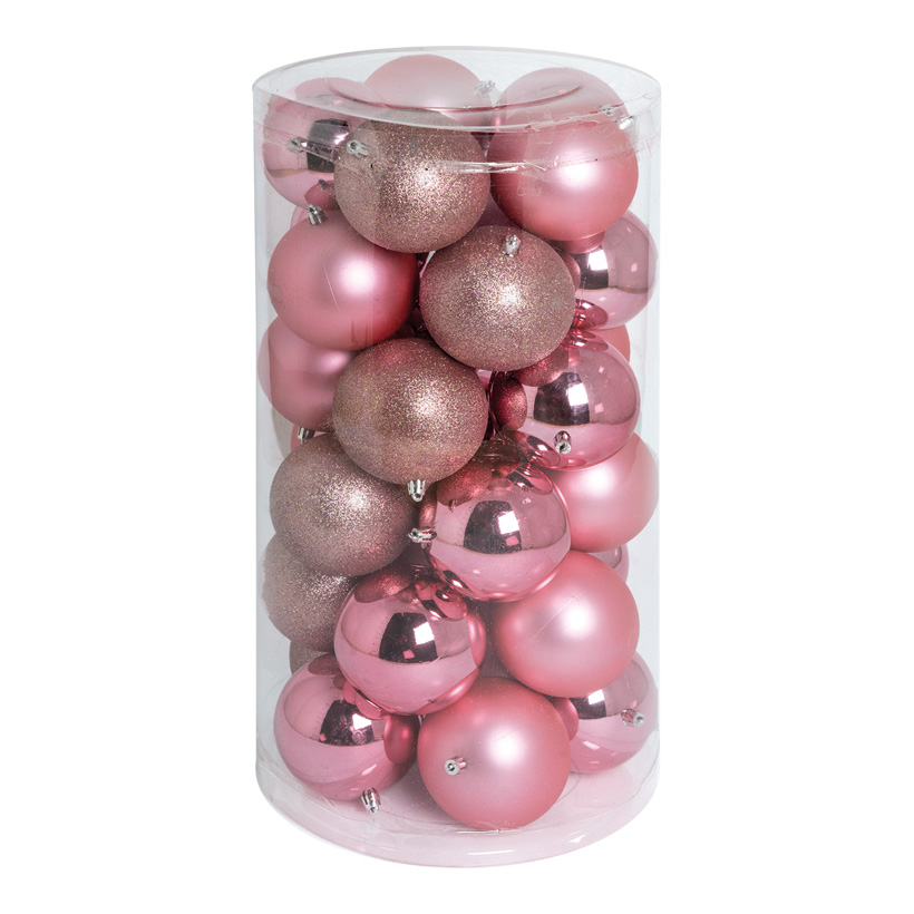 Julkulor 30st 10cm Rosa