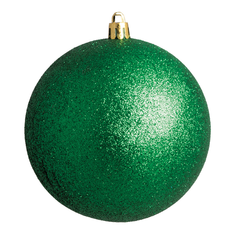 Christmas Ball Green Glitter