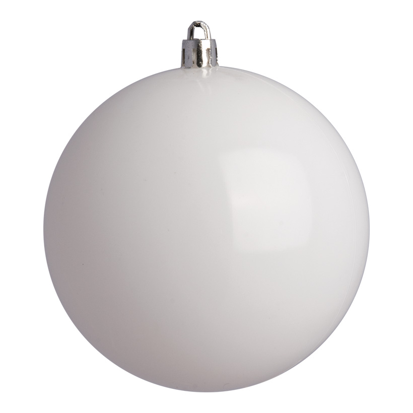 Christmas Ball White Shiny 14 cm