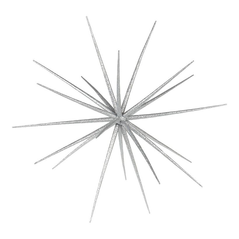 Sputnik Star Glitter Silver 38 cm