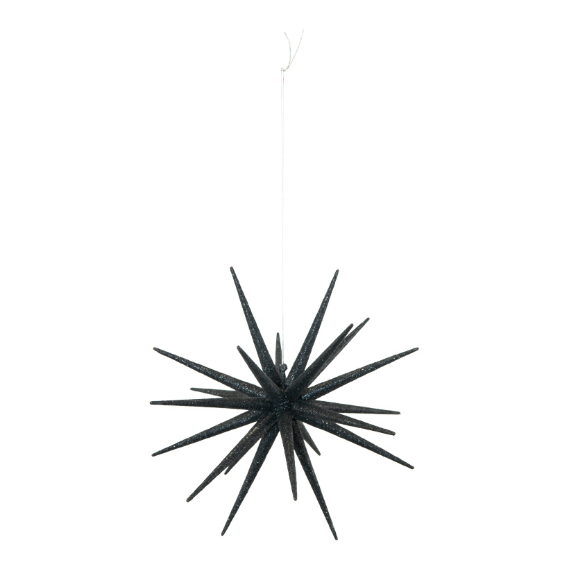 Sputnik Star Glitter Black 21 cm