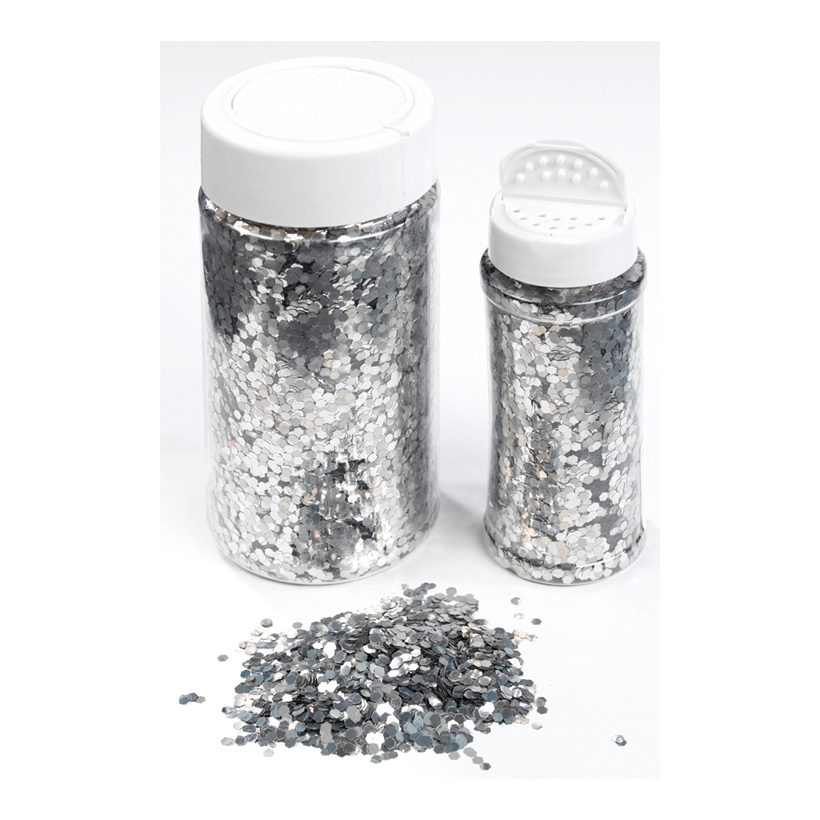 Glitter i burk Silver