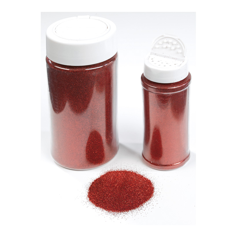 Glitter i burk 110g Röd
