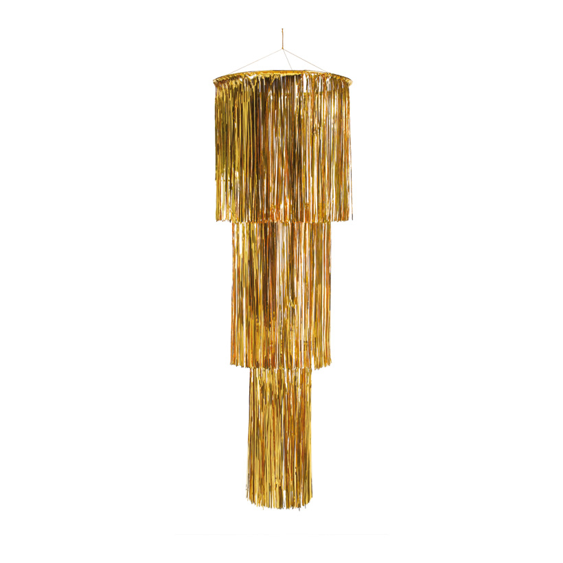 Glittergardin 120cm Guld