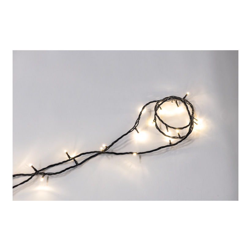 Ljusslinga 50 LEDs Svart/Varmvit