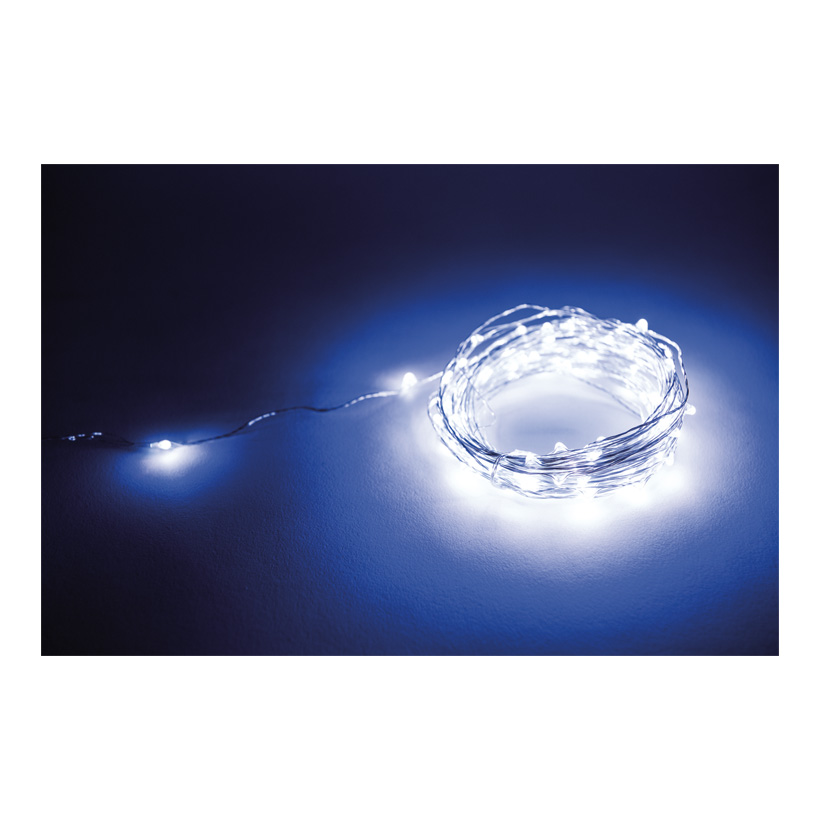Ljusslinga 100 LEDs Silver/Kallvit