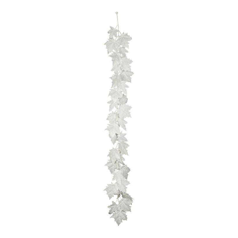 Girlang, lönnlöv 180cm Vit