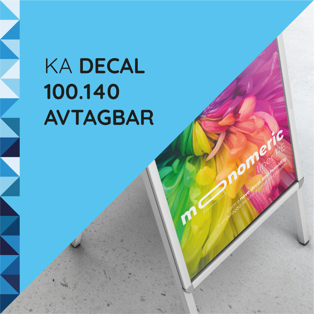 KA DECAL 100.140 RWB BO Vit blank avtagbar KA DECAL 100.140 RWB BO Vit blank avtagbar
